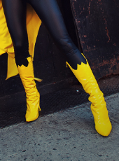 Batgirl Cosplay Costume Yellow Boots Women 15090386